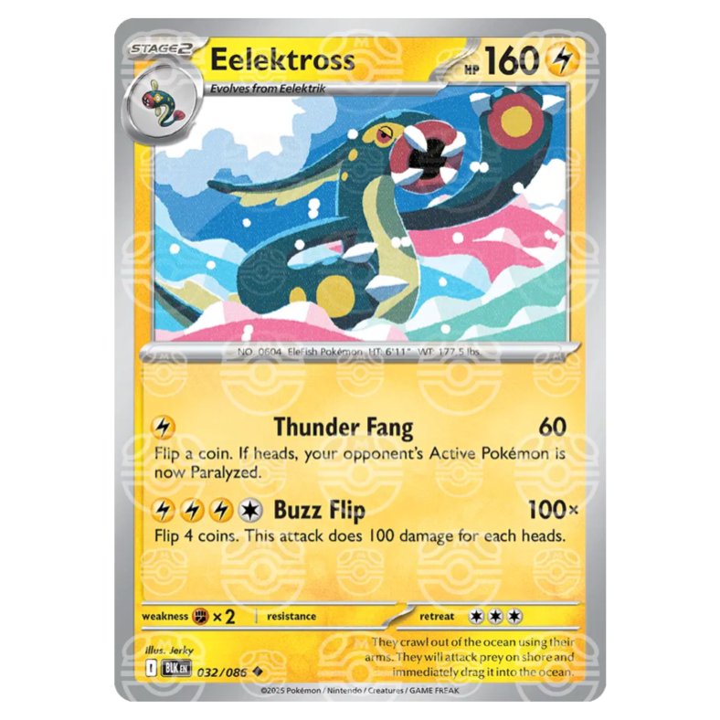 Pokemon TCG Eelektross *Master Ball* Black Bolt 032/086