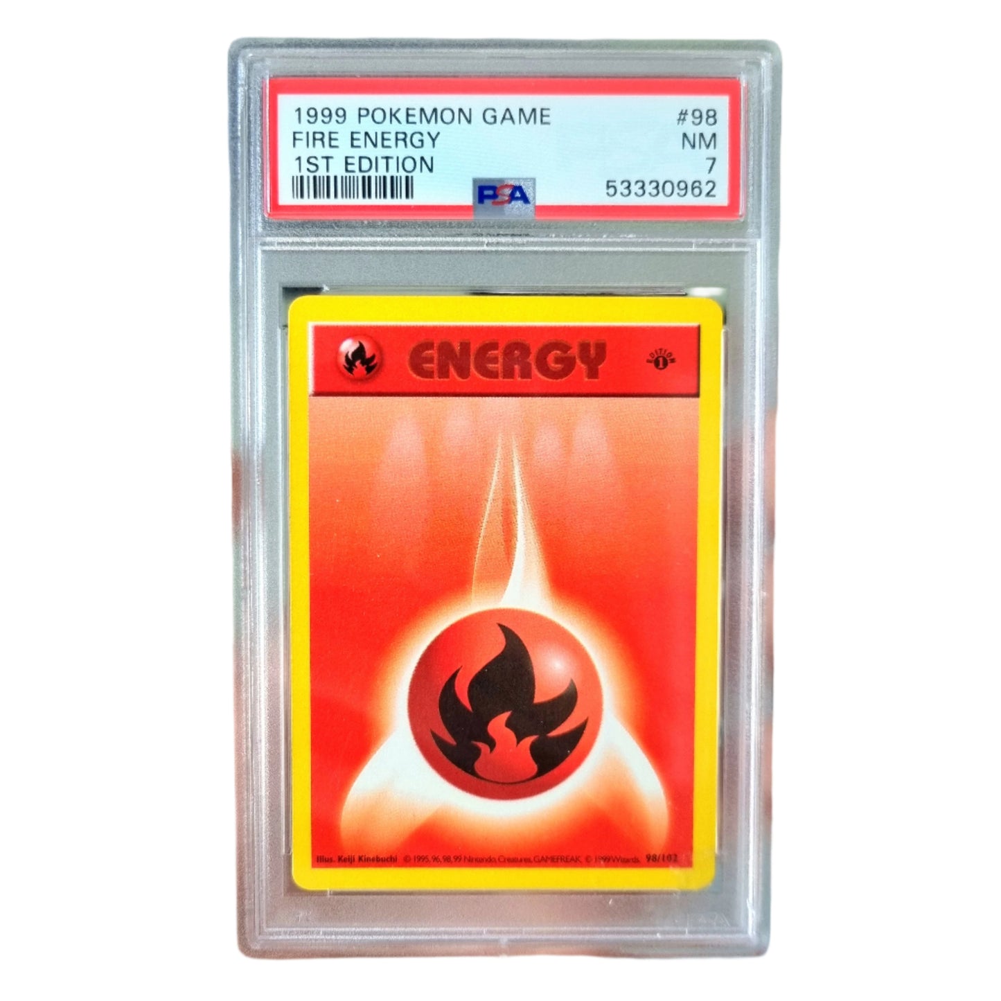 Pokemon TCG Fire Energy *1st Edition* 98/102 (PSA 7)