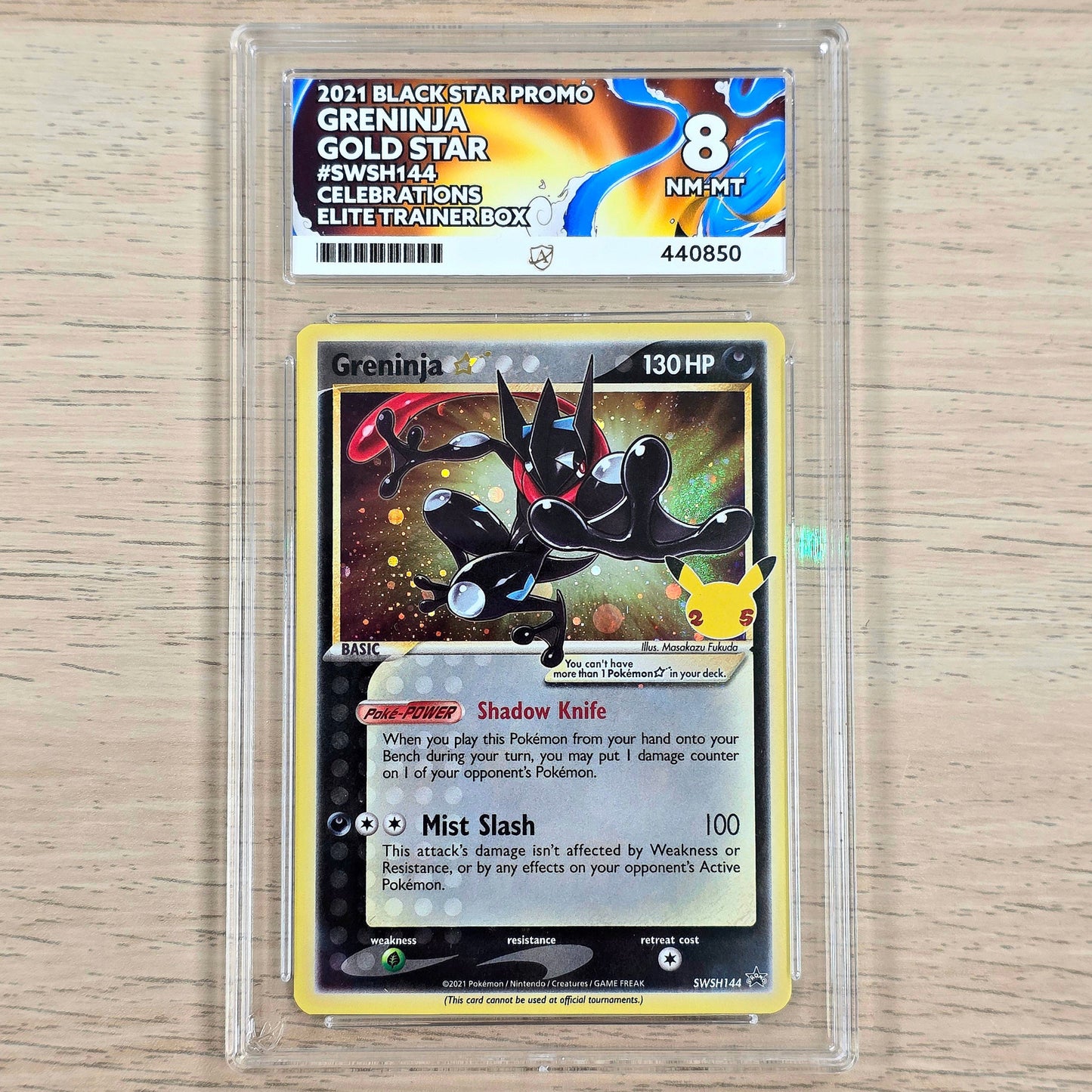 Pokemon TCG Greninja Star Sword & Shield Promo SWSH144 (Ace 8)