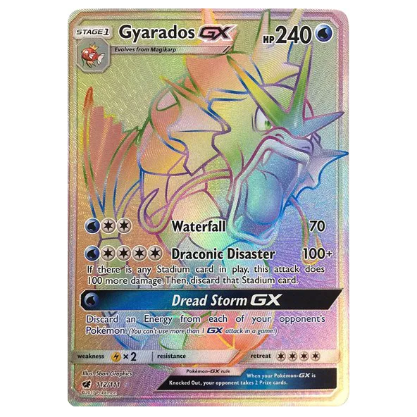 Pokemon TCG Gyarados GX Crimson Invasion 112/111