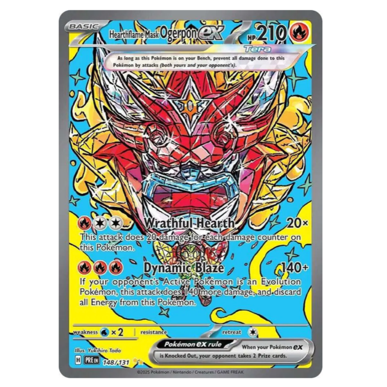 Pokemon TCG Hearthflame Mask Ogerpon ex Prismatic Evolutions 148/131