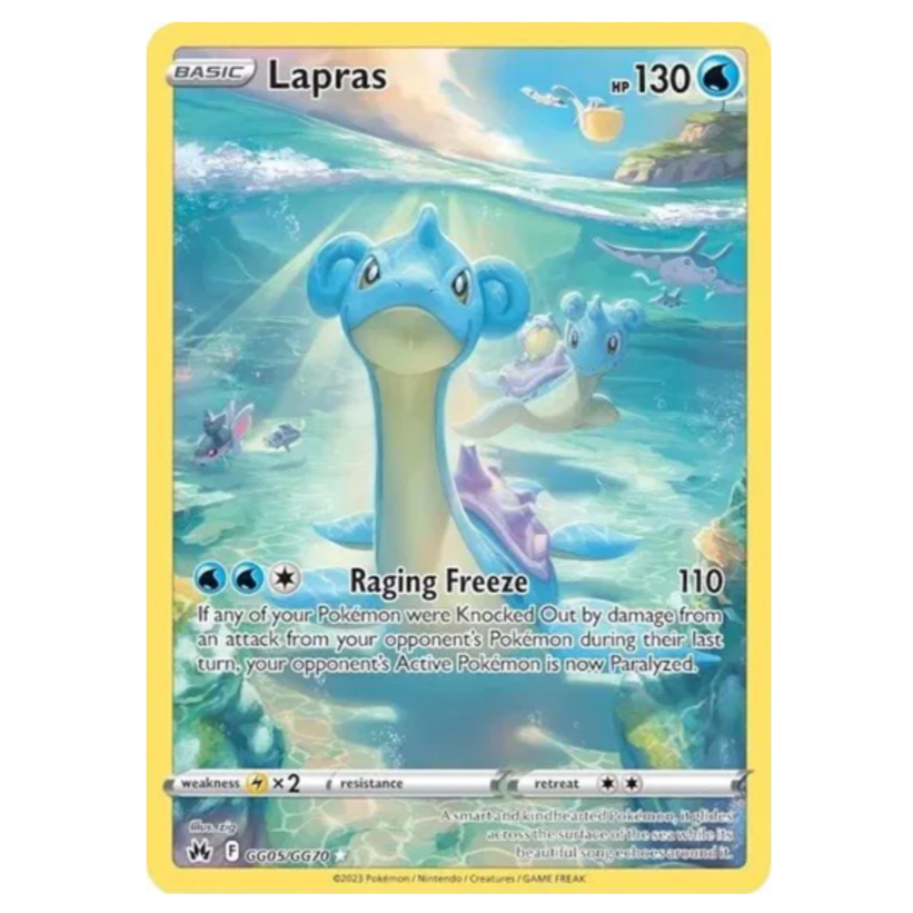 Pokemon TCG Lapras Crown Zenith GG05/GG70