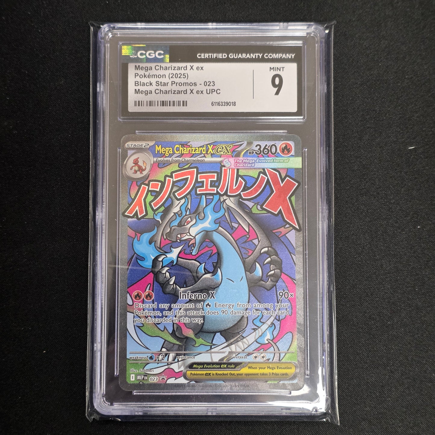 Pokemon TCG Mega Charizard X ex Mega Evolution Promos 023 (CGC 9)