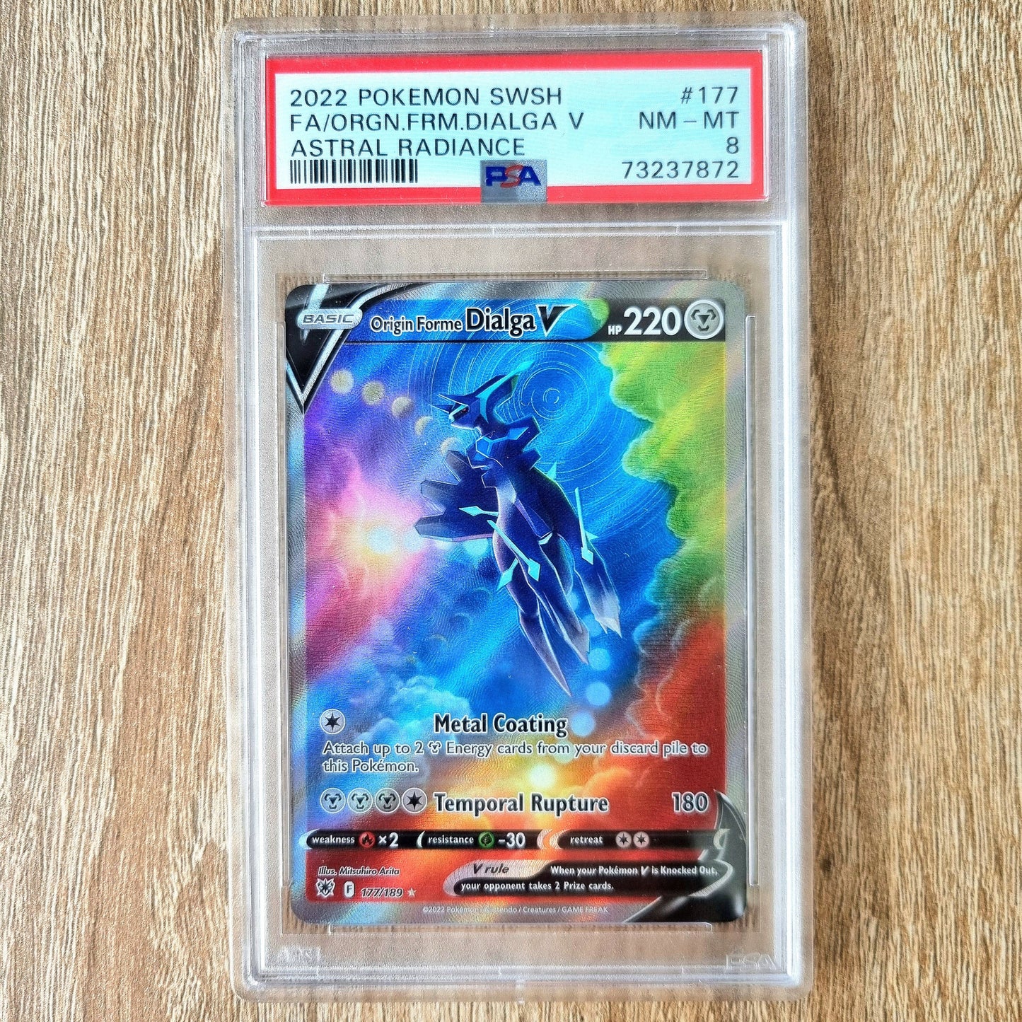 Pokemon TCG Origin Forme Dialga V Astral Radiance 177/189 (PSA 8)