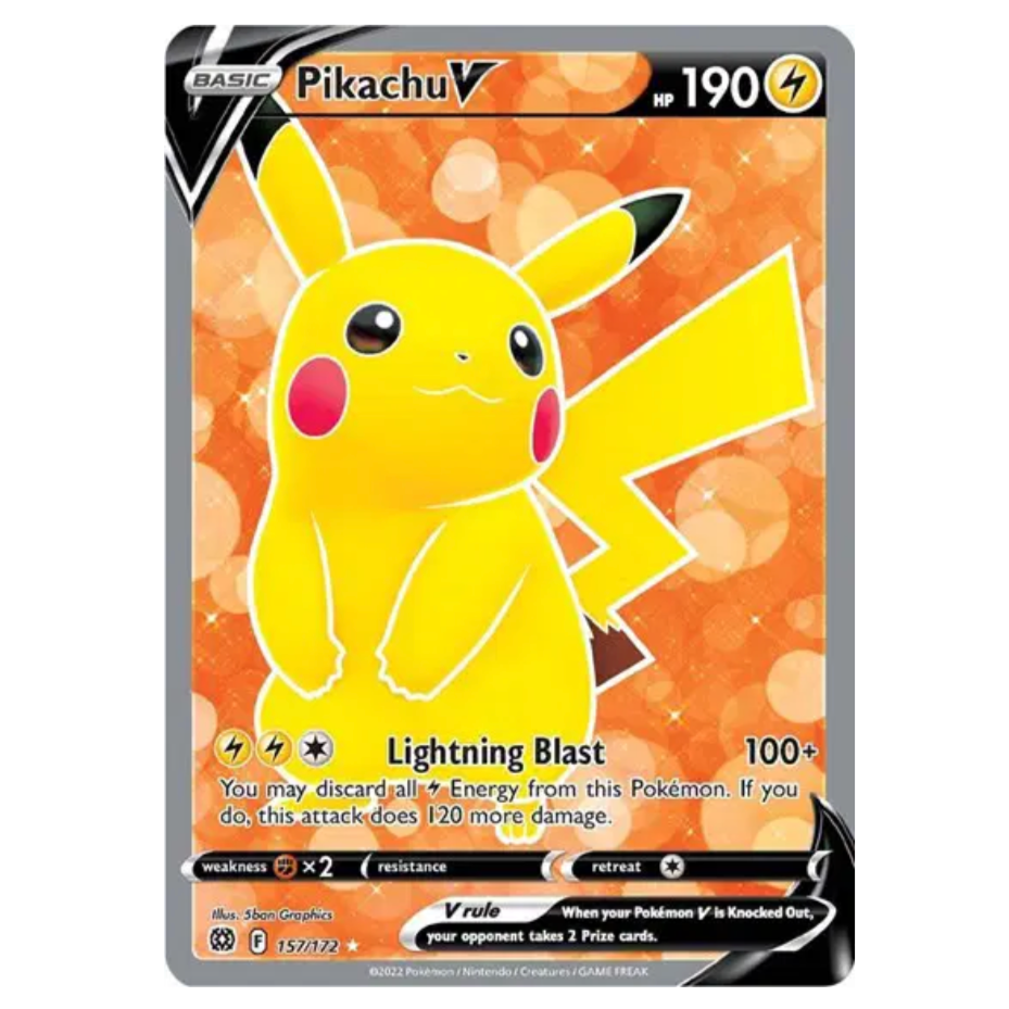 Pokemon TCG Pikachu V Brilliant Stars 157/172