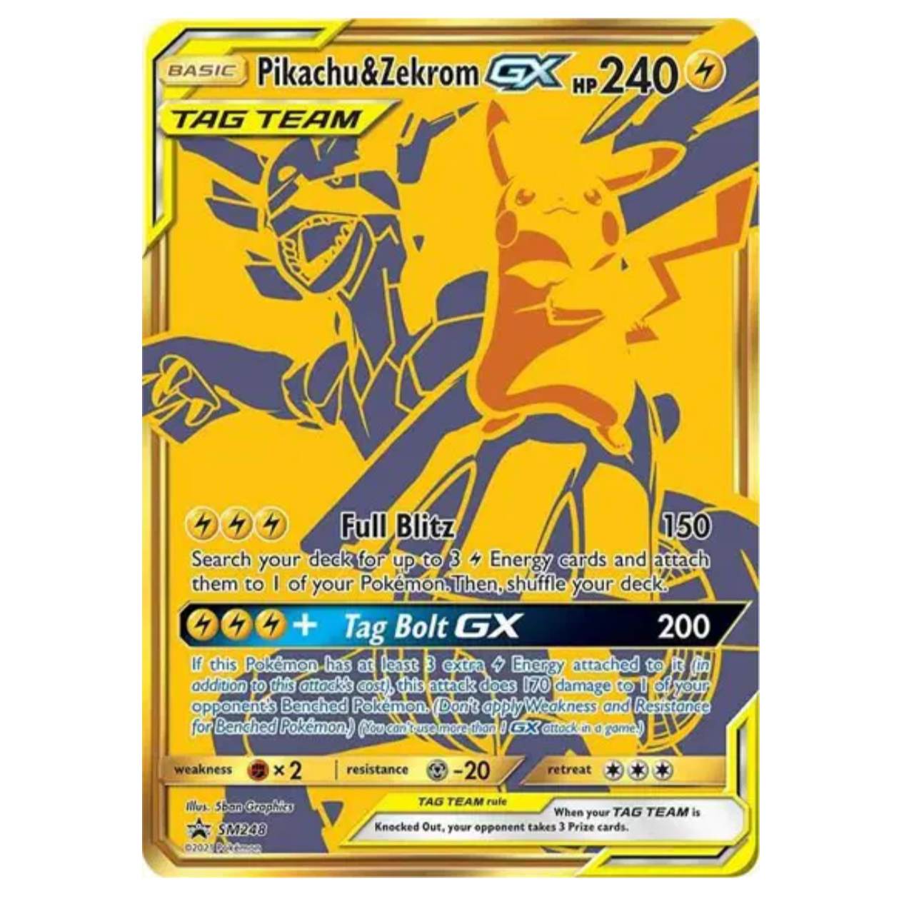 Pokemon TCG Pikachu & Zekrom GX Tag Team Promo SM248