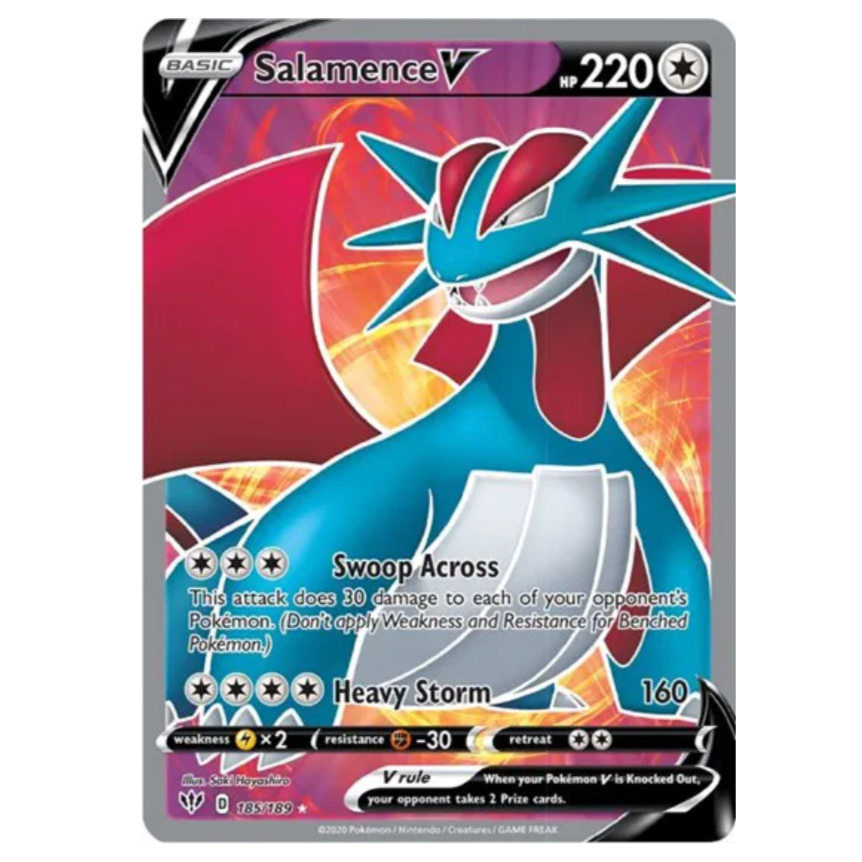 Pokemon TCG Salamence V Darkness Ablaze 185/189