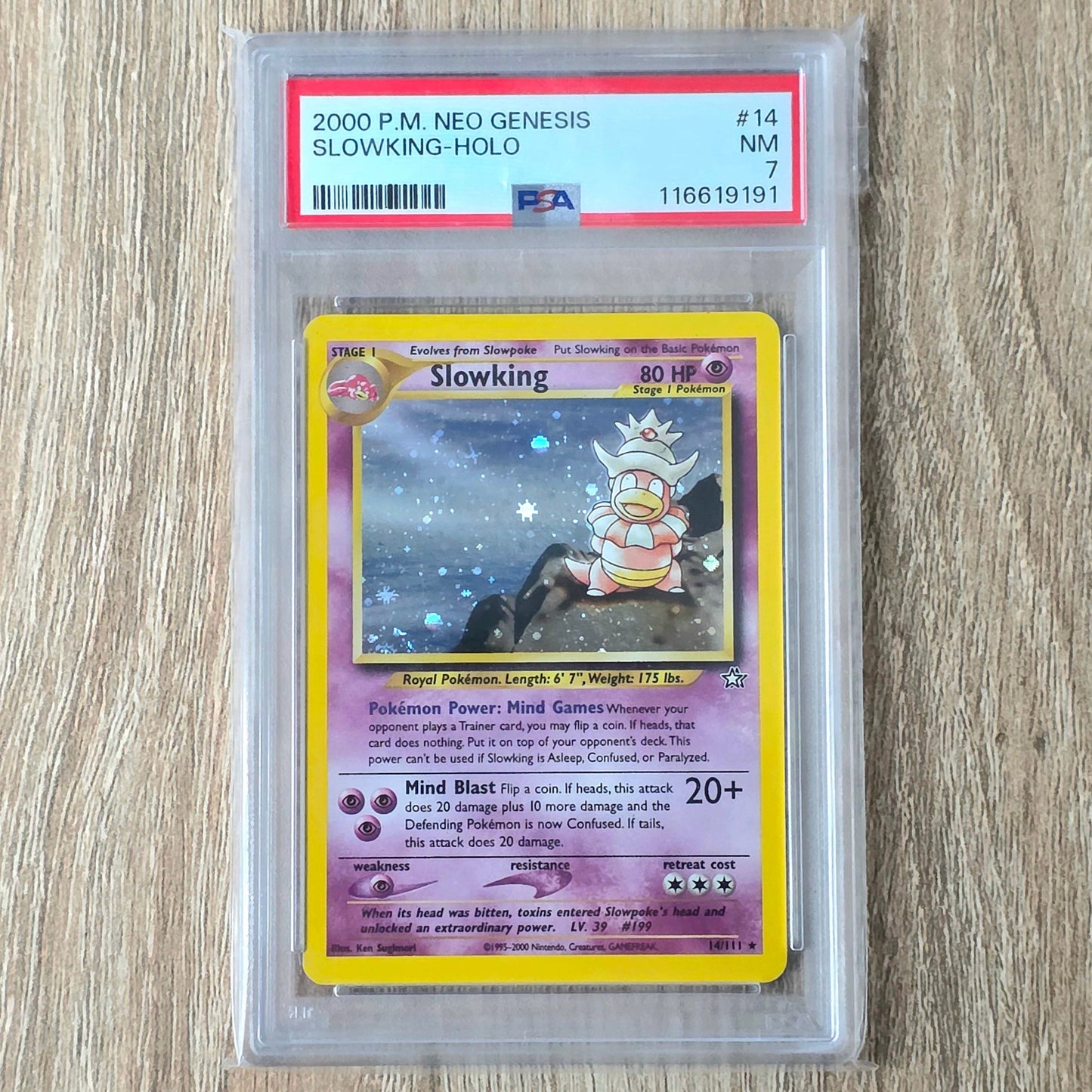 Pokemon TCG Slowking *Holo* Neo Genesis 14/111 (PSA 7)