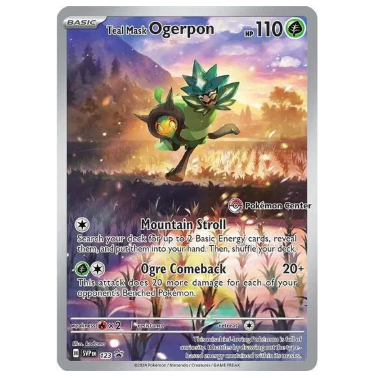 Pokemon TCG Teal Mask Ogerpon *Pokemon Centre* Promo 123