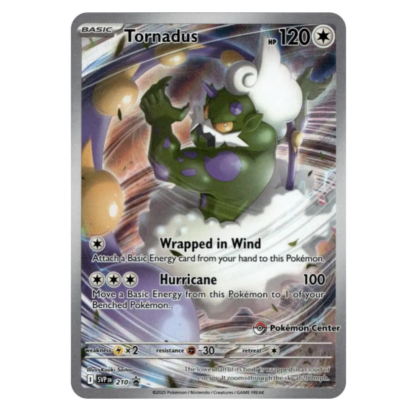Pokemon TCG Tornadus Pokemon Centre Promo 210 *Sealed*