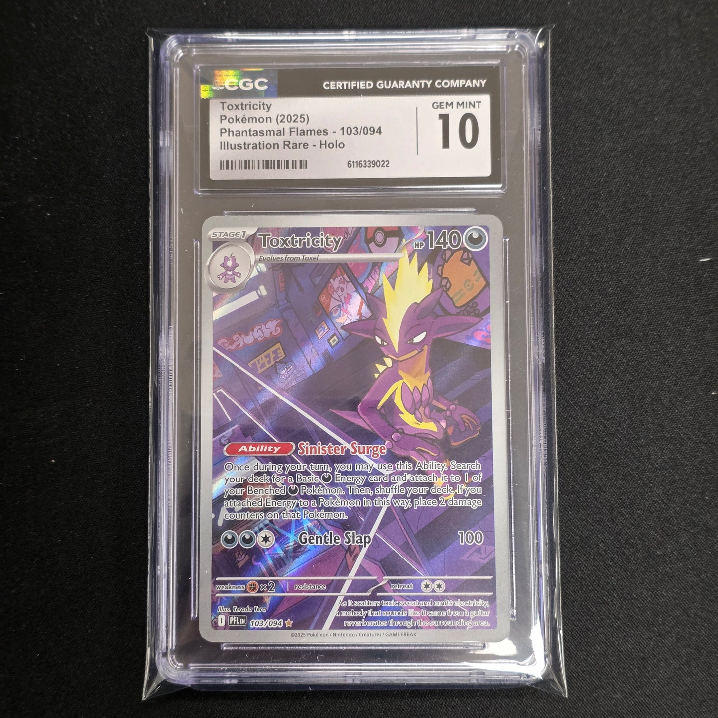 Pokemon TCG Toxtricity Phantasmal Flames 103/094 (CGC 10)
