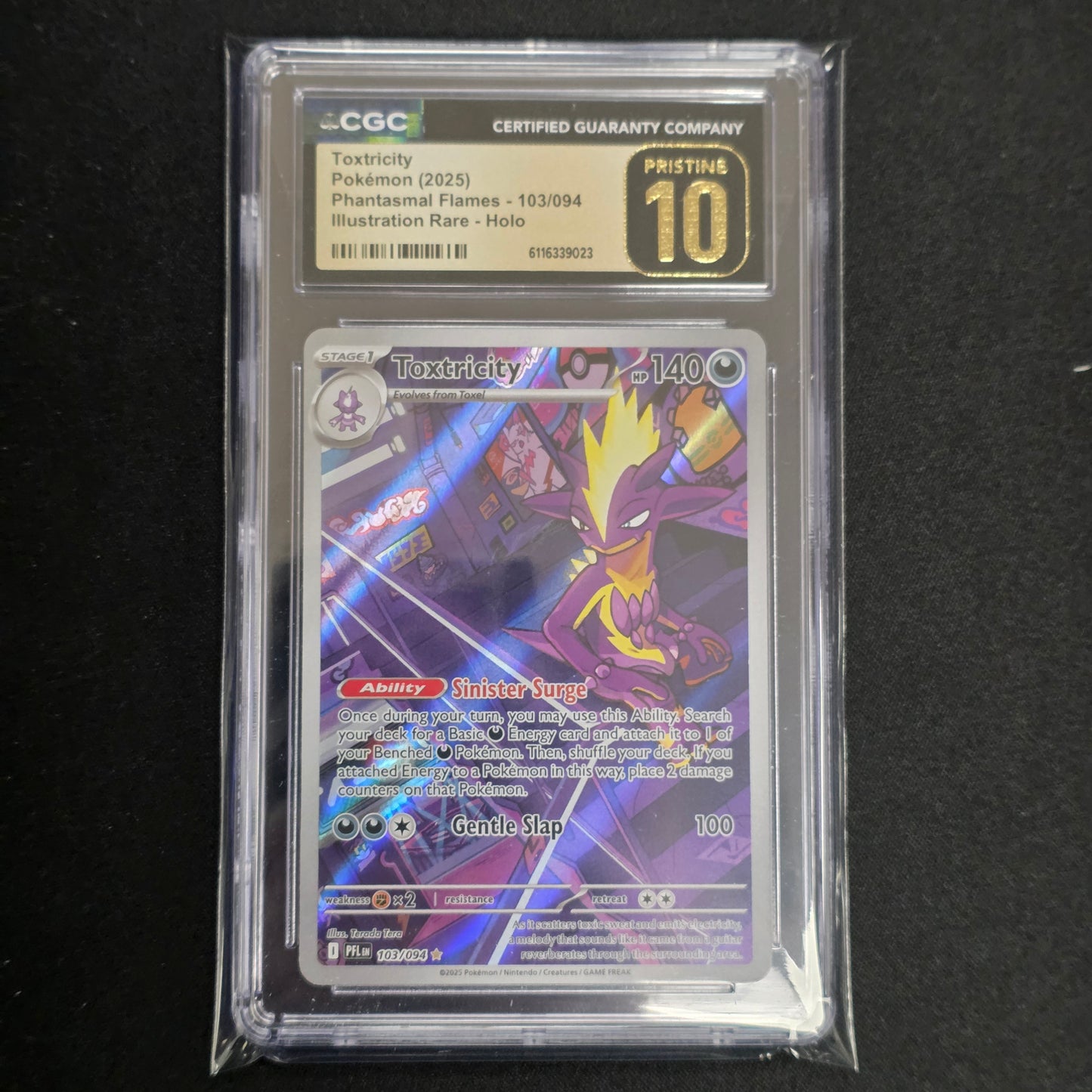 Pokemon TCG Toxtricity Phantasmal Flames 103/094 (CGC Pristine 10)