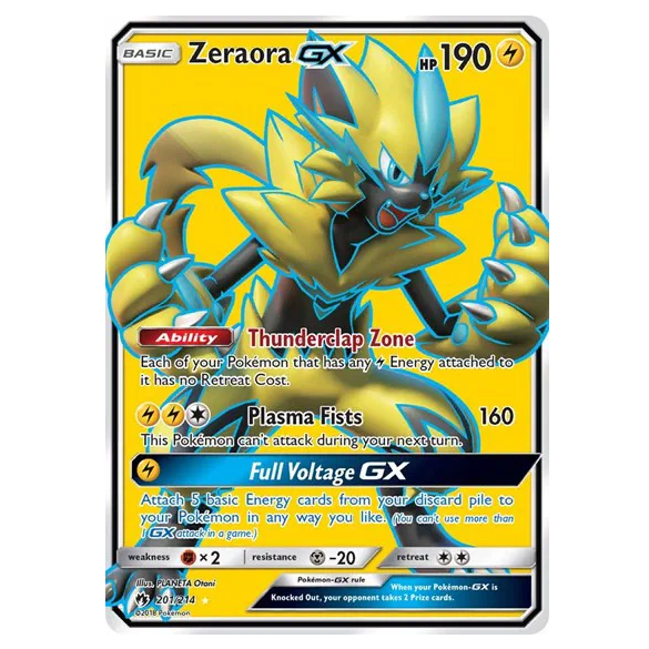 Pokemon TCG Zeraora GX Lost Thunder 201/214