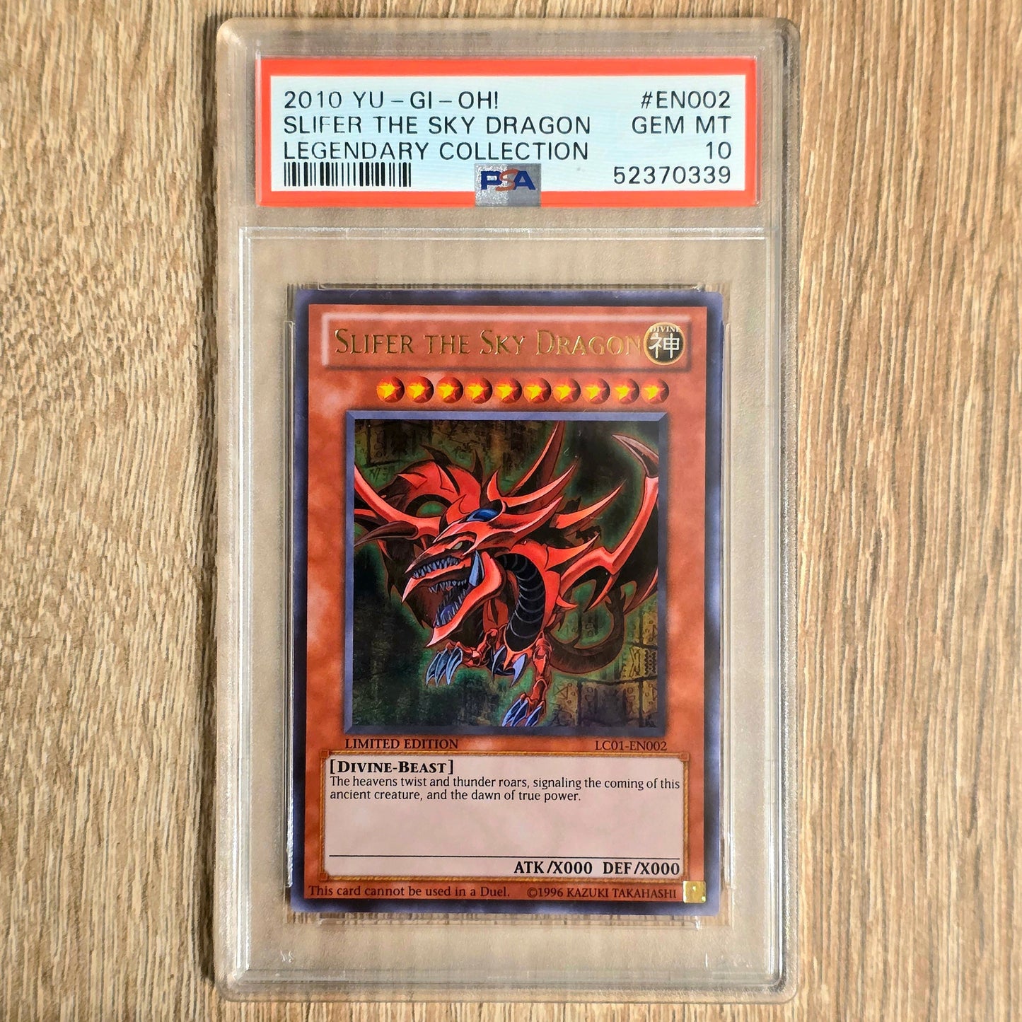 Yu-Gi-Oh! TCG Slifer The Sky *Ultra Rare* LC01-EN002 (PSA 10)
