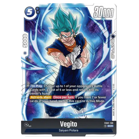 Dragon Ball Super CG Vegito Blazing Aura FB02-139 *Secret Rare*