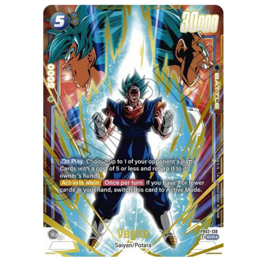 Dragon Ball Super CG Vegito Blazing Aura FB02-139 *Secret Rare Alternate Art*
