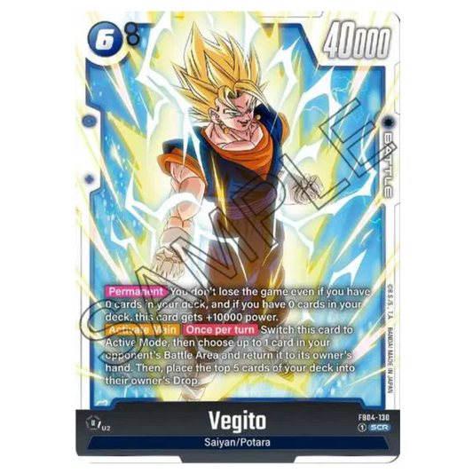 Dragon Ball Super CG Vegito Ultra Limit FB04-130 *Secret Rare*