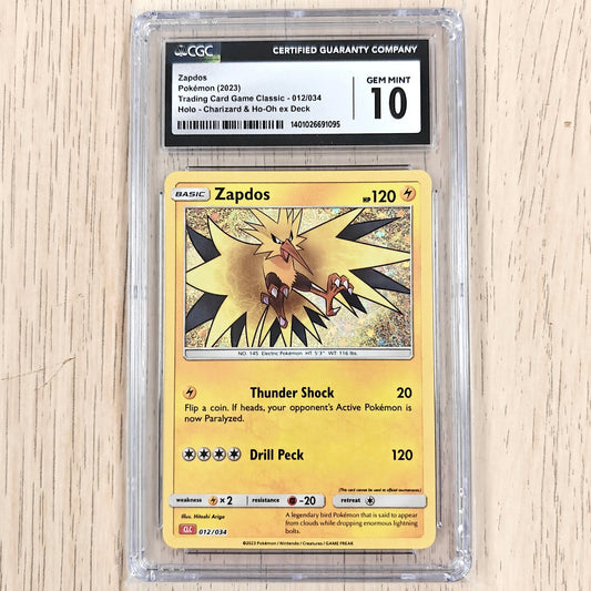 Pokémon TCG Zapdos Classic Collection 012/034 CGC 10