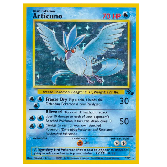 Pokemon TCG Articuno *Holo* Fossil 2/62