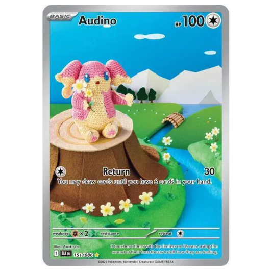 Pokemon TCG Audino Black Bolt 151/086