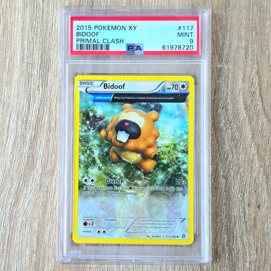 Pokemon TCG Bidoof Primal Clash 117/160 (PSA 9)