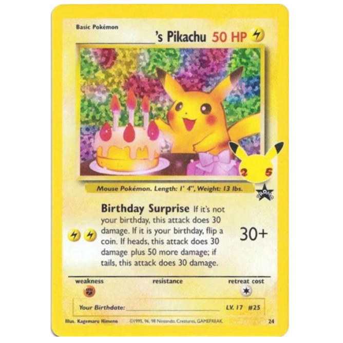 Pokemon TCG Birthday Pikachu Celebrations 24/53