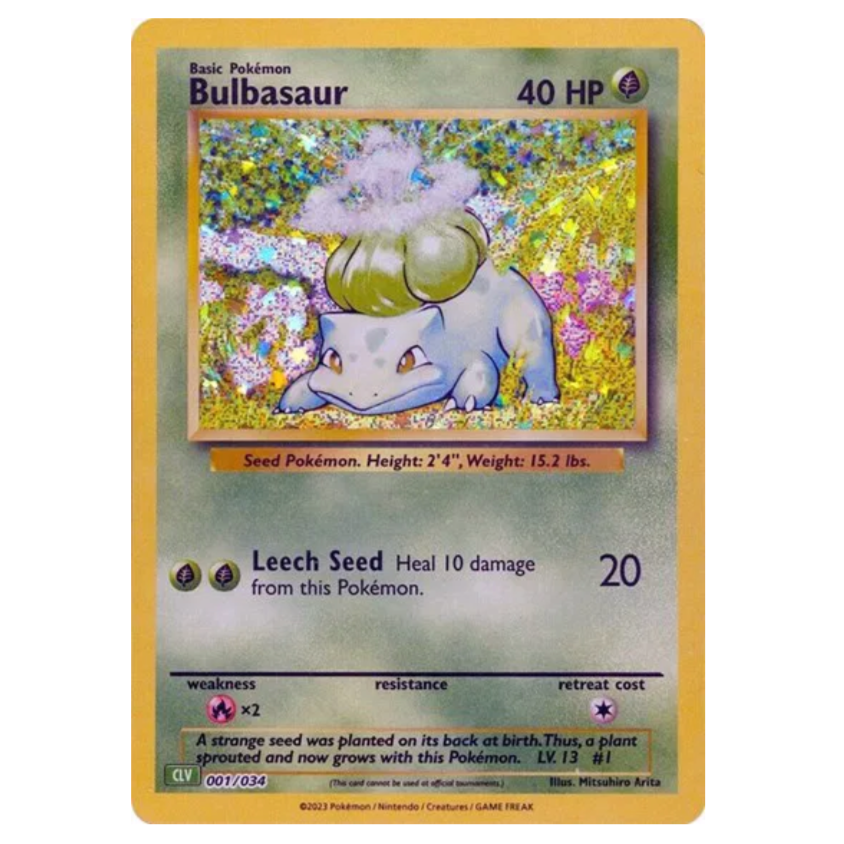 Pokemon TCG Bulbasaur Classic Collection 001/034