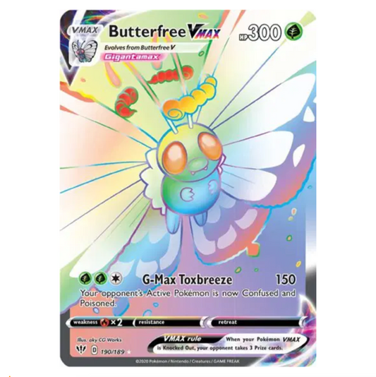 Pokemon TCG Butterfree VMAX Darkness Ablaze 190/189