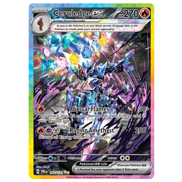 Pokemon TCG Ceruledge ex Prismatic Evolution 147/131