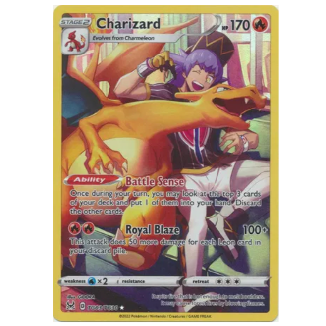 Pokemon TCG Charizard Lost Origin TG03/TG30