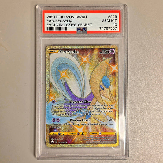 Pokemon TCG Cresselia Evolving Skies 228/203 (PSA 10)