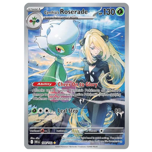 Pokemon TCG Cynthia's Roserade Restined Rivals 184/182