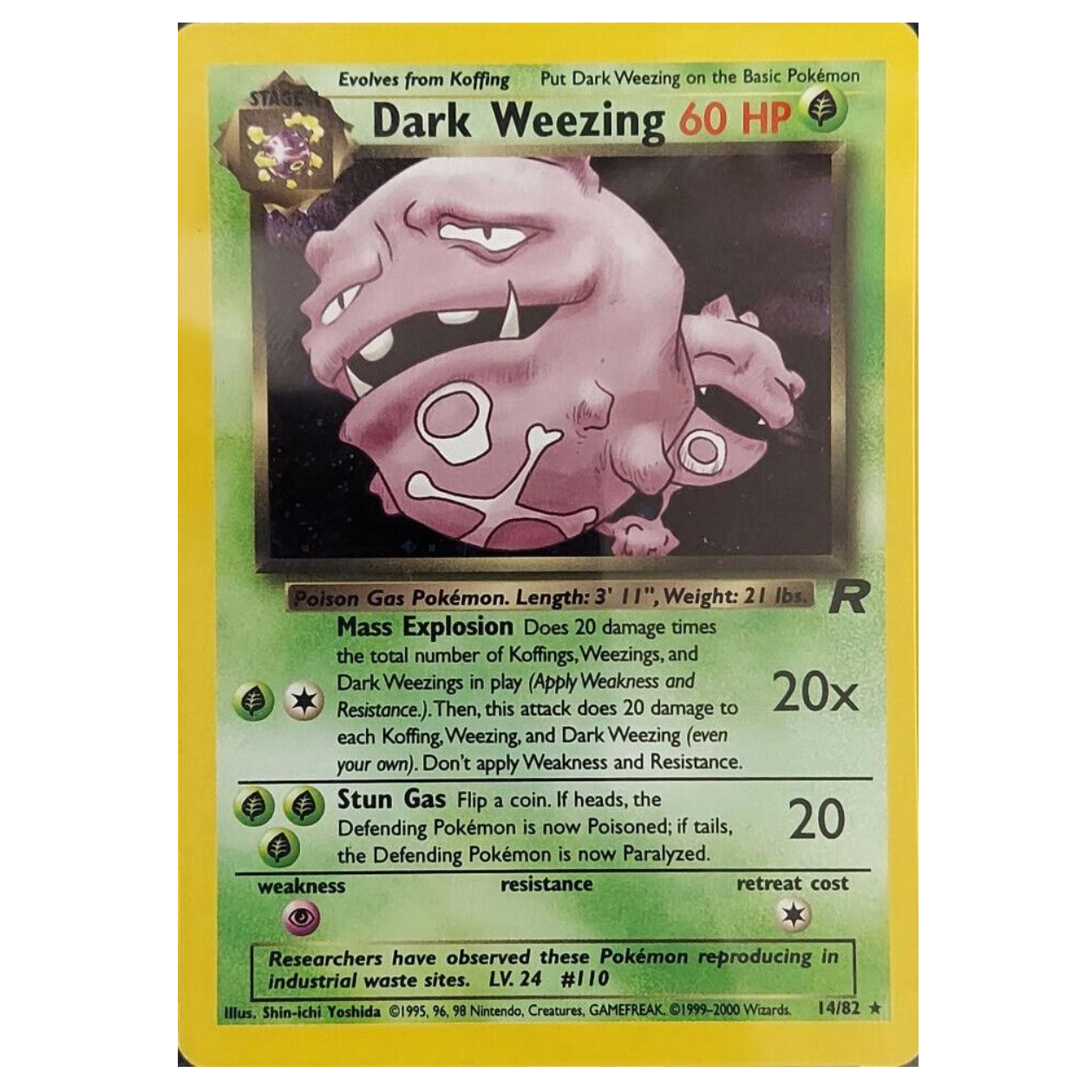 Pokemon TCG Dark Weezing *Holo* Team Rocket 14/82.