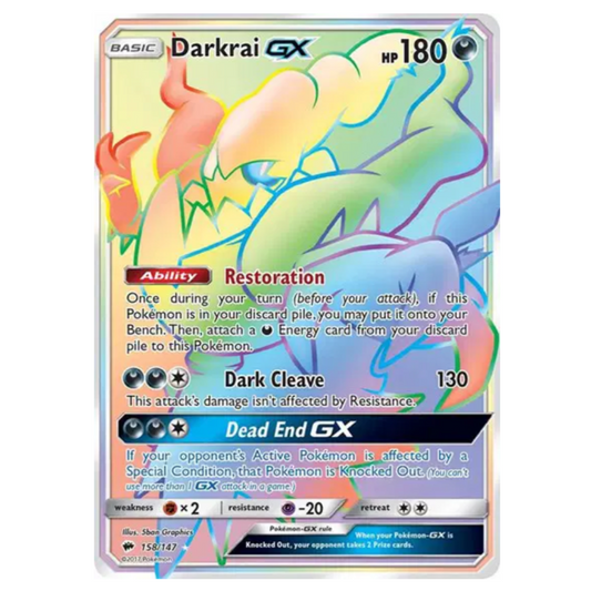 Pokemon TCG Darkrai GX Burning Shadows 158/147