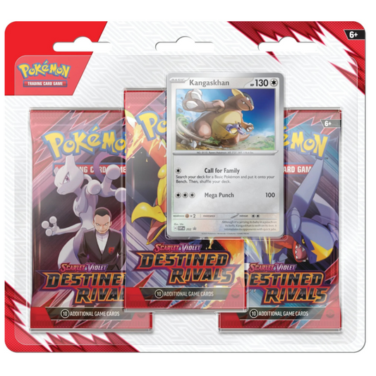 Pokemon TCG Destined Rivals 3 Pack Blister - Kangaskhan