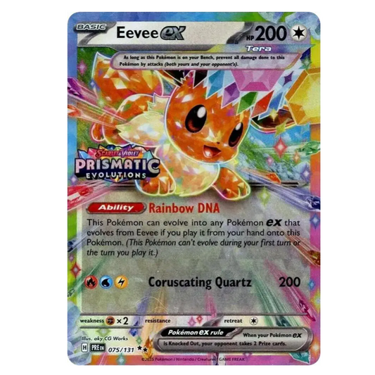 Pokemon TCG Eevee ex *Stamped* Prismatic Evolutions 075/131