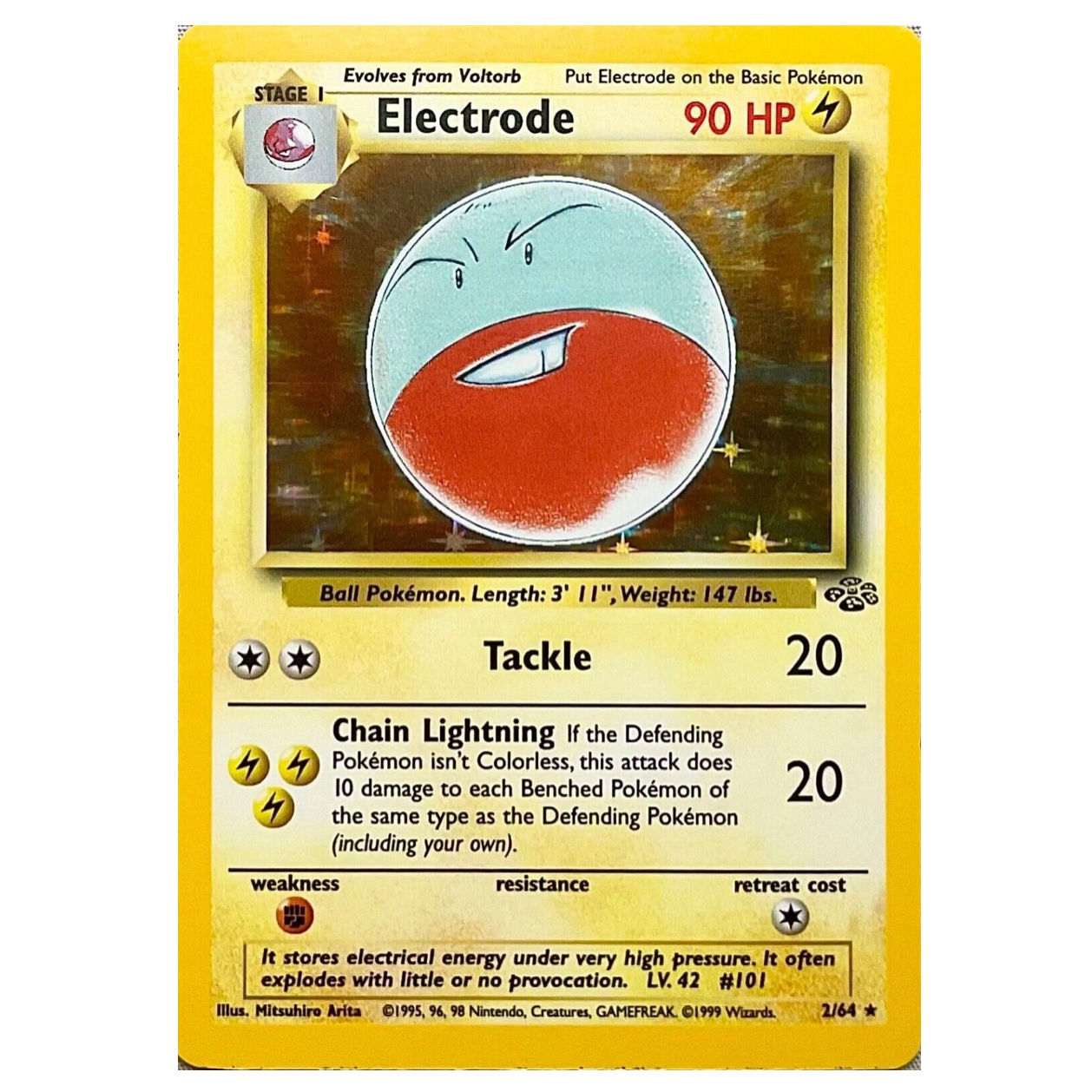 Pokemon TCG Electrode *Holo* Jungle 2/64
