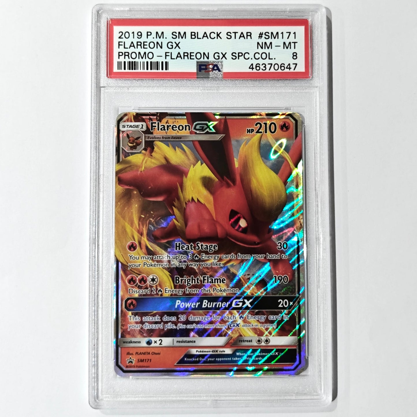 Pokemon TCG Flareon GX Promo SM171 (PSA 8)