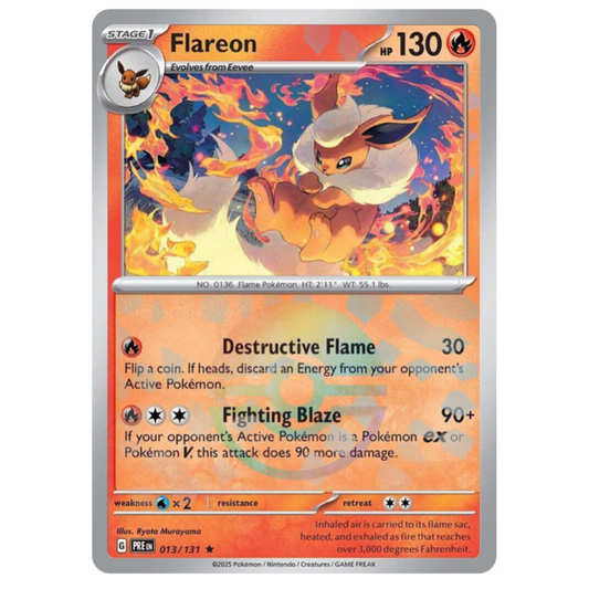 Pokemon TCG Flareon *Poke Ball* Prismatic Evolutions 013/131