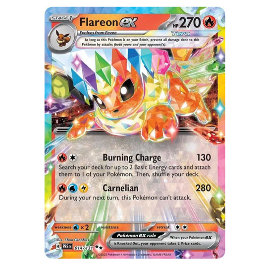 Pokemon TCG Flareon ex Prismatic Evolutions 014/131 
