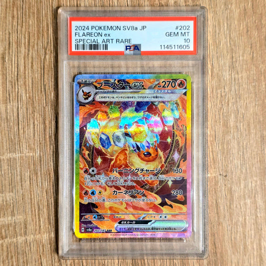 Pokemon TCG Flareon ex Terastal Festival 202/187 (Japanese) (PSA 10)