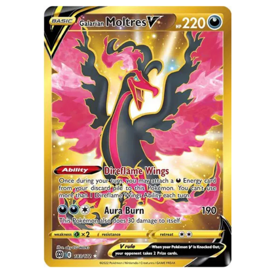 Pokemon TCG Galarian Moltres V Brilliant Stars 183/172
