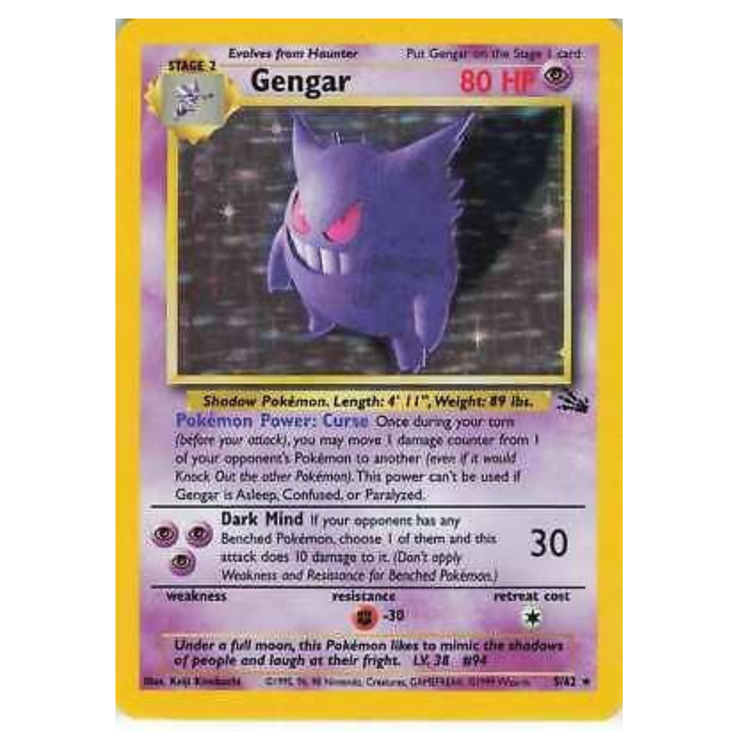 Pokemon TCG Gengar *Holo* Fossil 5/62