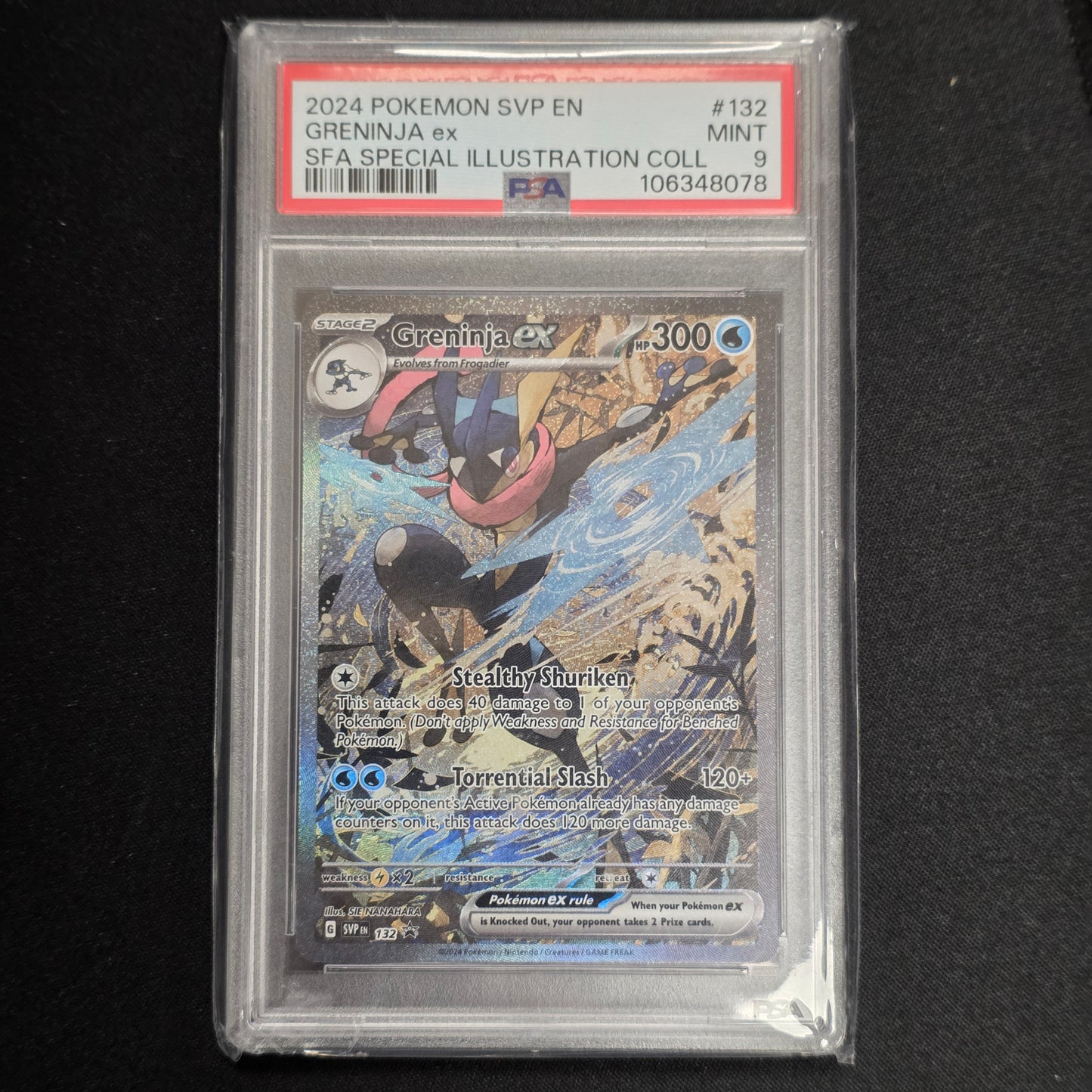 Pokemon TCG Greninja ex Scarlet & Violet Promo 132 (PSA 9)