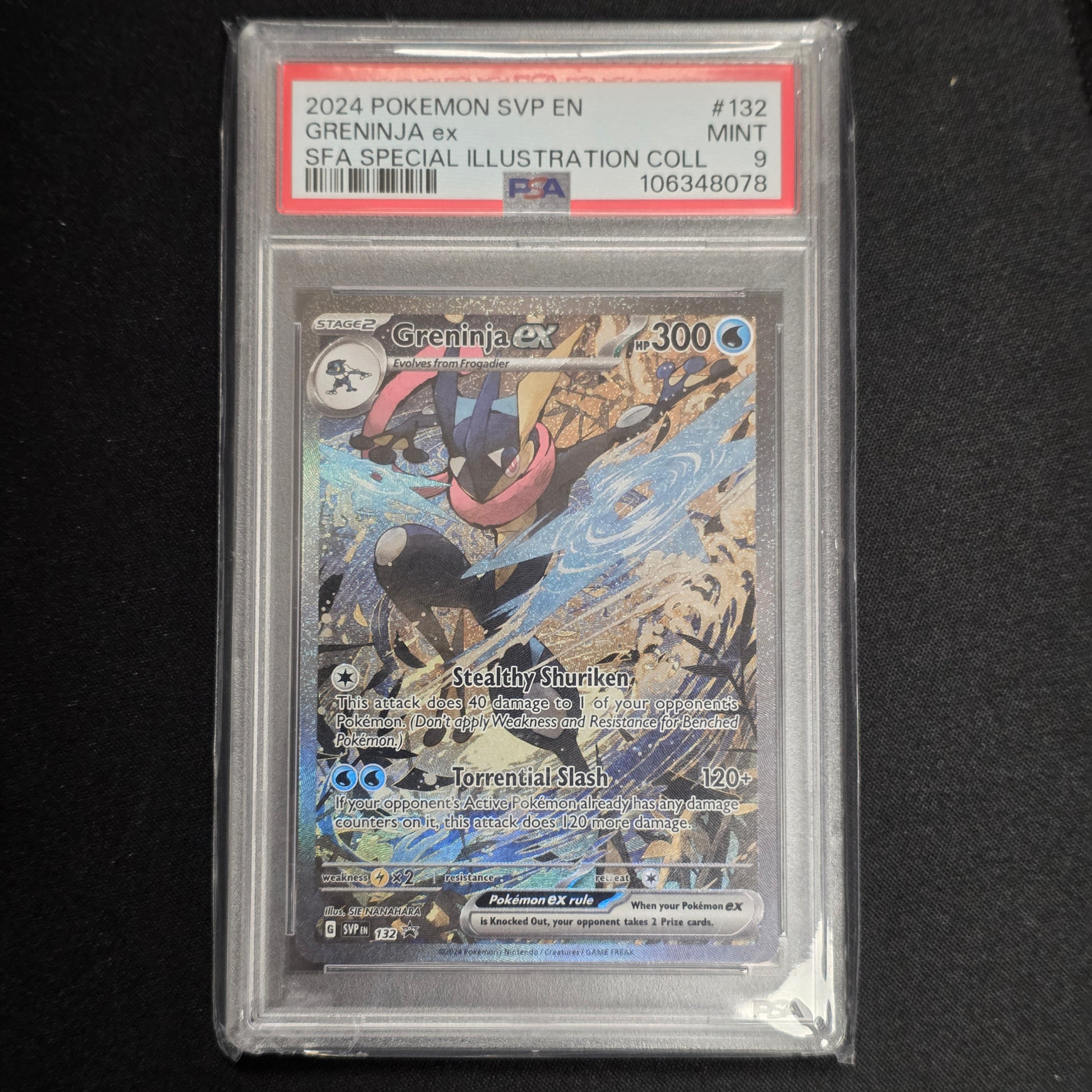 Pokemon TCG Greninja ex Scarlet & Violet Promo 132 (PSA 9)