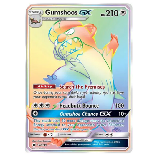Pokemon TCG Gumshoos GX Sun & Moon 157/149