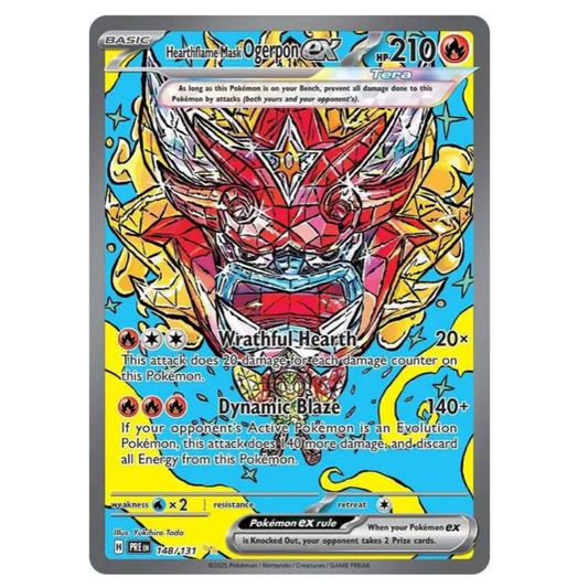 Pokemon TCG Hearthflame Mask Ogerpon ex Prismatic Evolutions 148/131