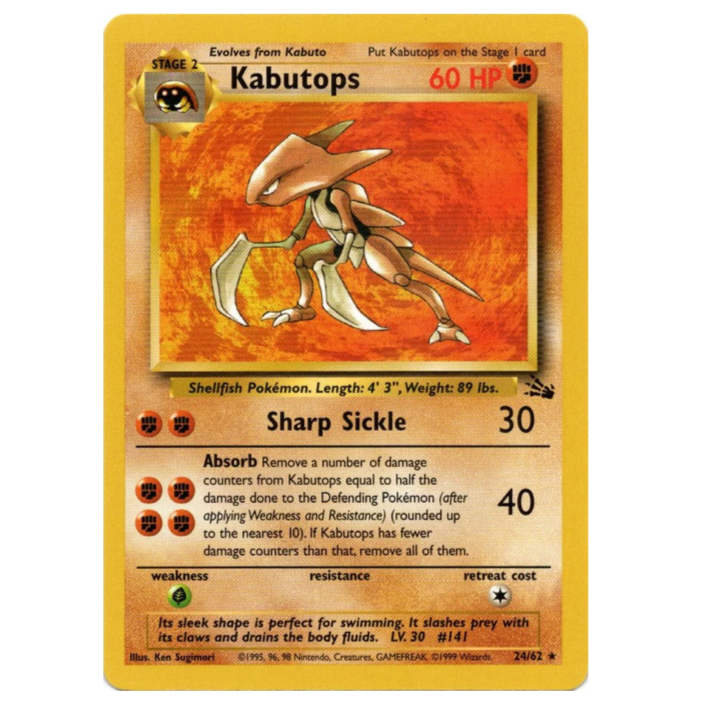 Pokemon TCG Kabutops *Holo* Fossil 9/62