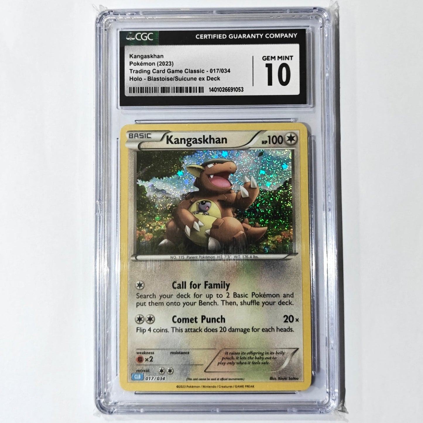 Pokemon TCG Kangaskhan Classic Collection 017/034 CGC 10 Gem Mint