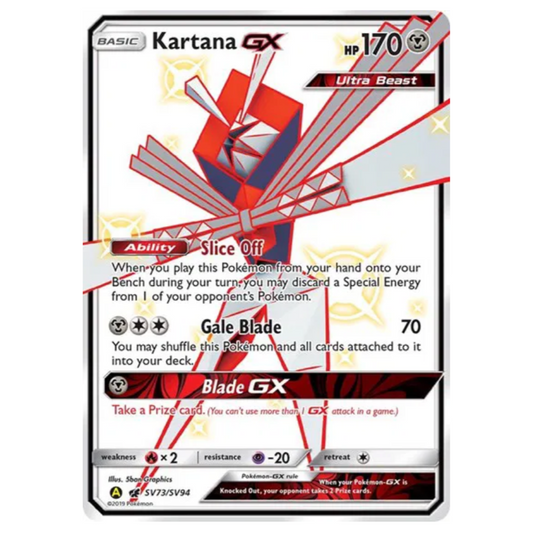 Pokemon TCG Kartana GX Hidden Fates SV73/SV94